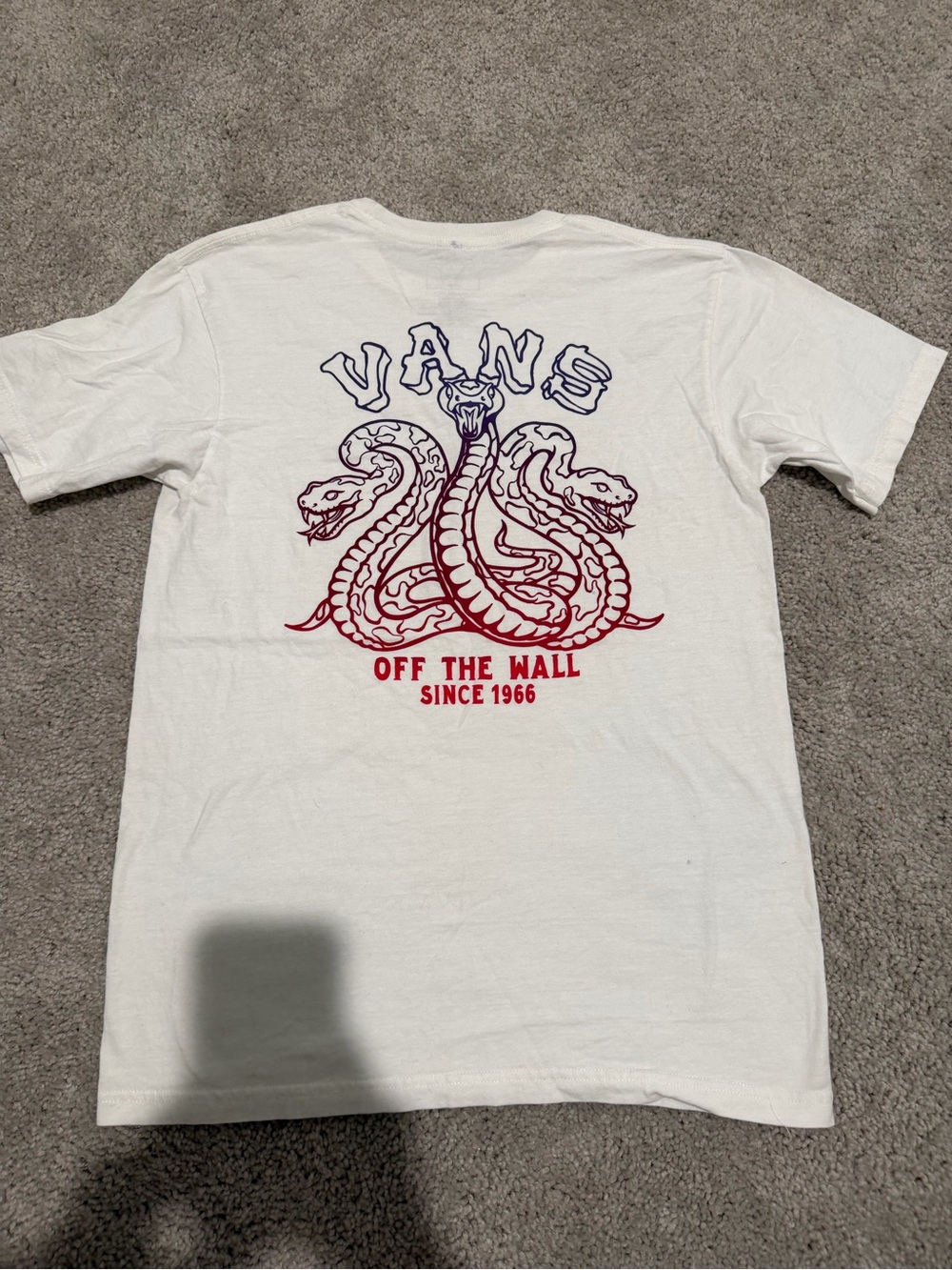 Vans White Short-Sleeve Tee with Snake design